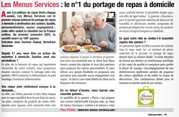 article Entreprendre Les Menus Services