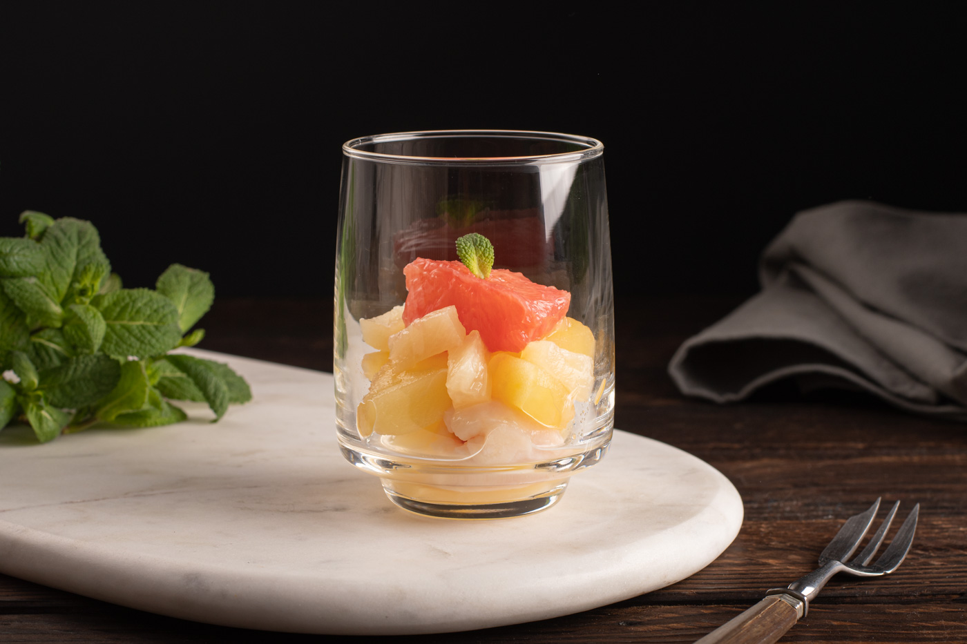 Verrine de fruits hivernale 